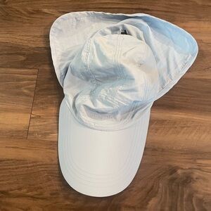 Light Blue Sun Hat with Wide Back Flap